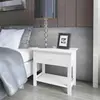 Image de vidaXL Table de chevet Bois Blanc