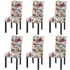 Image de vidaXL Chaises à manger lot de 6 multicolore tissu