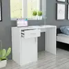 Image de vidaXL Bureau avec tiroir et placard 100x40x73 cm Blanc