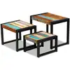 Image de vidaXL Tables gigognes 3 pcs Bois de récupération massif