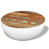 Image de vidaXL Table basse Forme de bol Bois de récupération massif 60x60x30cm