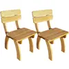 Image de vidaXL Chaises de jardin lot de 2 Pinède imprégnée