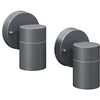 Image de vidaXL Applique murale d'extérieur 2 pcs Acier