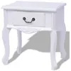 Image de vidaXL Table de chevet MDF Blanc