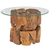 Image de vidaXL Table basse Bois flottant de teck massif 60 cm