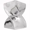 Image de vidaXL Table auxiliaire / Tabouret Forme torsadée Aluminium Argenté