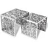Image de vidaXL Table auxiliaire carrée 2 pièces Aluminium Argenté