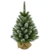 Image de Triumph Tree Sapin de Noël artificiel en jute - Christmas Tree H90 x Ø56 cm - vert givré