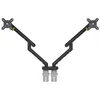 Image de BakkerElkhuizen - Support d'écran BE Flexible Dual - Support pour 2 moniteurs - Pour écran 10 mors 27" - Hauteur réglable - Noir