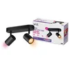 Image de WiZ Opbouwspot Imageo 2-Lichts - Gekleurd en Wit Licht - Slimme LED Verlichting - Draaibare Spots - GU10-2 x 5 W - Zwart