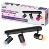 Image de WiZ Plafondlamp Imageo - Opbouwspot - 3 spots - Gekleurd en Wit Licht - Slimme LED Verlichting - GU10 fitting - 3x 5W - Zwart - Wi-Fi
