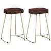 Image de vidaXL Tabourets de bar Gavin lot de 2 bois de manguier massif
