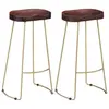 Image de vidaXL Tabourets de bar Gavin lot de 2 bois de manguier massif