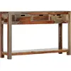 Image de vidaXL Table console avec 3 tiroirs 120x30x75 cm Bois massif