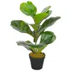 Image de vidaXL Plante artificielle avec pot Feuilles de figuier Vert 45 cm