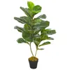 Image de vidaXL Plante artificielle avec pot Feuilles de figuier Vert 90 cm