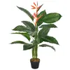 Image de vidaXL Plante artificielle Strelitzia avec pot Rouge 100 cm