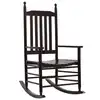 Image de vidaXL Chaise à bascule avec siège incurvé Marron Bois de peuplier