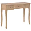 Image de vidaXL Table de Console et Coiffeuse avec 3 Tiroirs Table de Maquillage Meuble de Chambre à Coucher Couloir Salon Entrée Salle à Manger Bureau Maison Marron