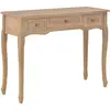 Image de vidaXL Table de console et coiffeuse avec 3 tiroirs Marron