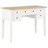 Image de vidaXL Bureau Blanc 109,5 x 45 x 77,5 cm Bois