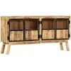 Image de vidaXL Buffet Marron et noir 160x30x80 cm Bois de manguier solide brut