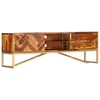 Image de vidaXL Meuble TV 140x30x45 cm Bois de Sesham massif