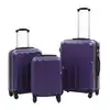 Image de vidaXL Valise rigide 3 pcs Violet ABS