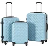 Image de vidaXL Lot de 3 valises rigides et légères avec verrou de sécurité à 360° et Sangle de Transport pour valises et valises en ABS Bleu, Bleu, S/M/L