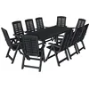 Image de vidaXL Ensemble à manger d'extérieur 11 pcs Plastique Anthracite