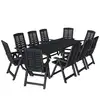 Image de vidaXL Ensemble à manger d'extérieur 11 pcs Plastique Anthracite