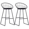 Image de vidaXL Chaises de bar lot de 2 noir similicuir