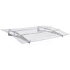 Image de vidaXL Auvent de porte argent et transparent 150x90 cm PET