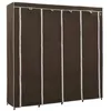 Image de vidaXL Garde-robe avec 4 compartiments Marron 175x45x170 cm