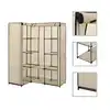 Image de vidaXL Garde-robe d'angle Crème 130 x 87 x 169 cm