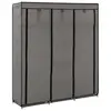 Image de vidaXL Armoire avec compartiments et barres Gris 150x45x175 cm Tissu