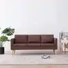 Image de vidaXL Canapé à 3 places tissu marron