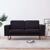 Image de vidaXL Canapé à 2 places Tissu Noir