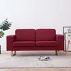 Image de vidaXL Canapé à 2 places Tissu Rouge bordeaux