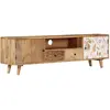 Image de vidaXL Meuble TV 140x30x40 cm Bois de manguier massif
