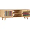 Image de vidaXL Meuble TV 120x30x40 cm Bois massif de manguier