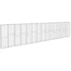 Image de vidaXL Schanskorfmuur met deksels 900x50x200 cm gegalvaniseerd staal