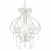 Image de vidaXL Plafonnier avec perles Blanc Rond E14