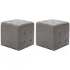 Image de vidaXL 2 pcs Tables de chevet Gris 30x30x30 cm Similicuir