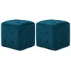 Image de vidaXL 2 pcs Tables de chevet Bleu 30x30x30 cm Tissu velours