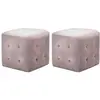 Image de vidaXL Tables de chevet 2 pcs Rose 30x30x30 cm Tissu velours