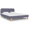 Image de vidaXL Cadre de lit sans matelas gris clair tissu 140x200 cm