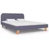 Image de vidaXL Cadre de lit sans matelas gris clair tissu 180x200 cm