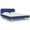 Image de vidaXL Cadre de lit sans matelas bleu tissu 140x200 cm