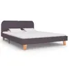 Image de vidaXL Cadre de lit sans matelas taupe tissu 180x200 cm